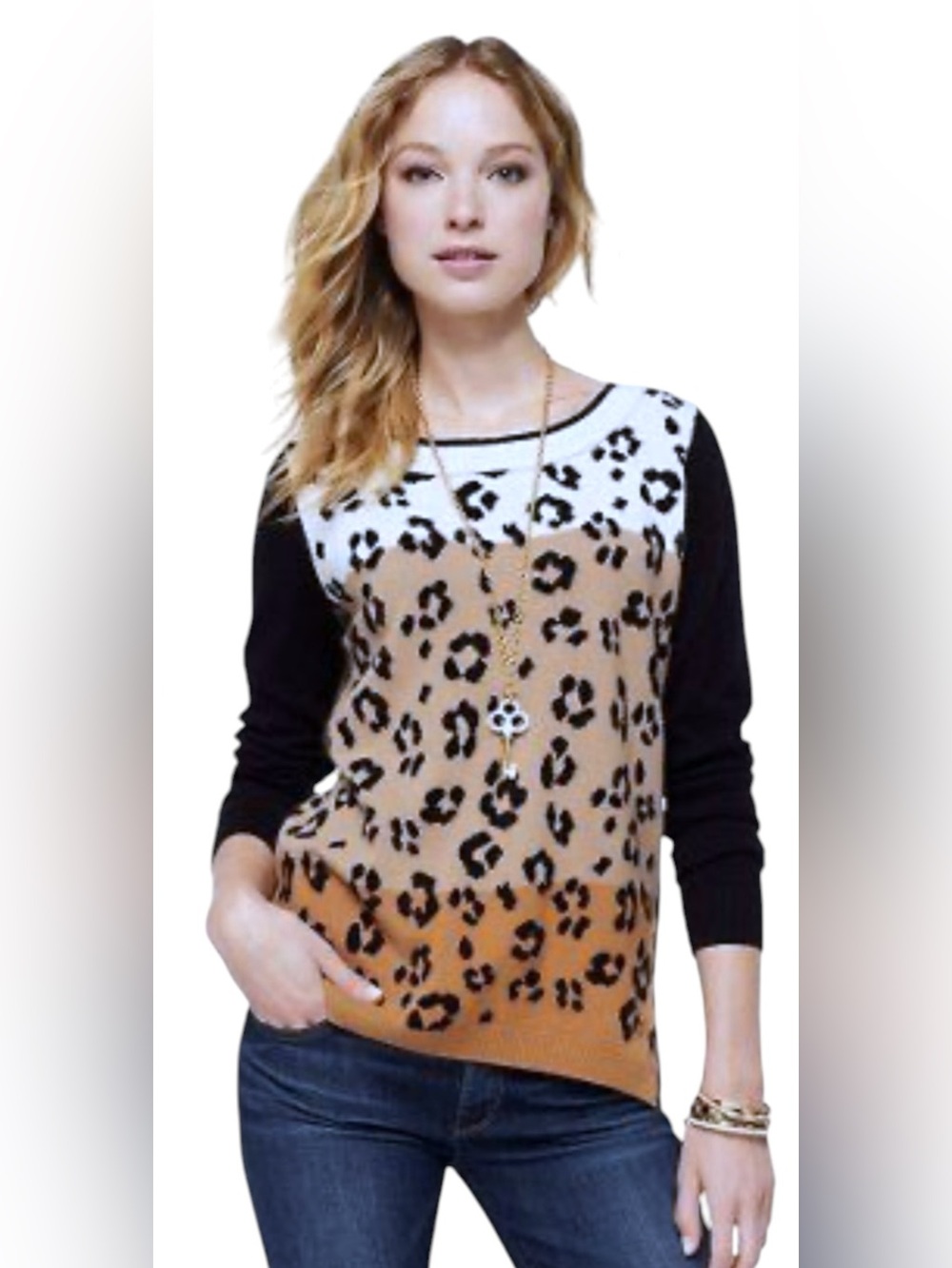 Juicy couture leopard sweater rabbit wool blend sz small $175